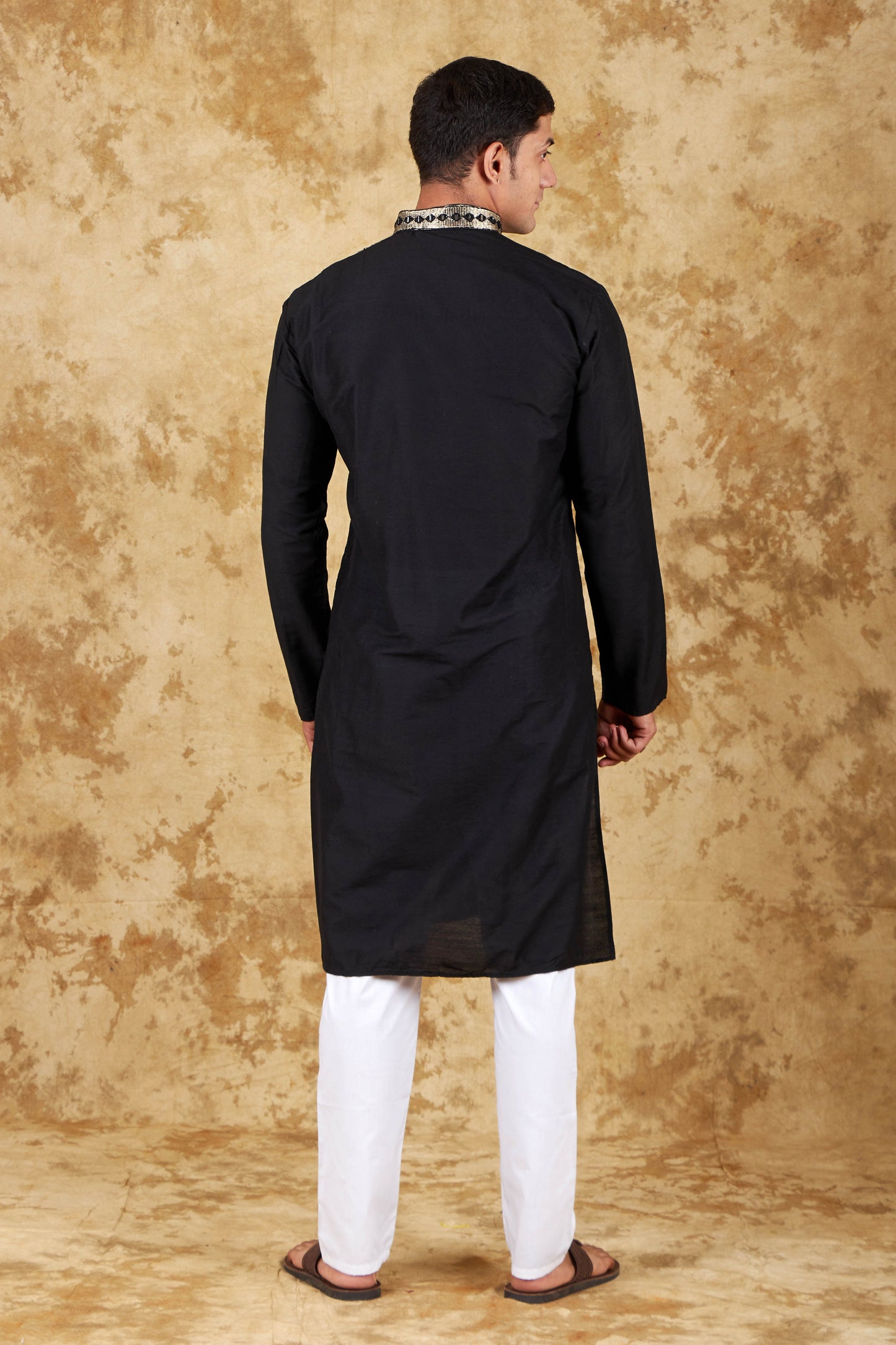 Bluesaanchi Men's Mirror Magic Black Kurta Set | Swadesiicart