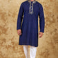 Bluesaanchi Men's Mirror Magic Blue Kurta Set | Swadesiicart