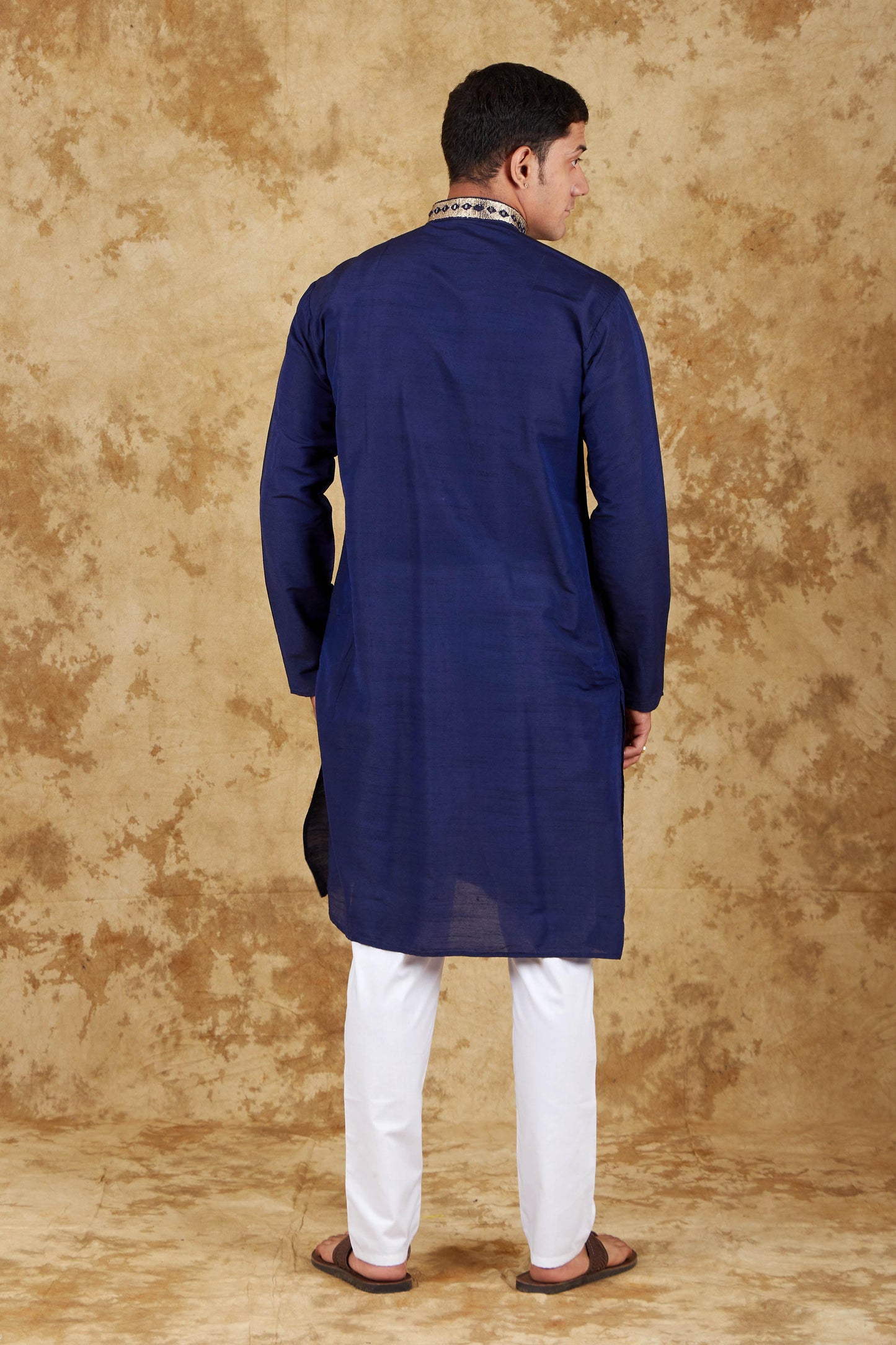 Bluesaanchi Men's Mirror Magic Blue Kurta Set | Swadesiicart