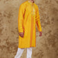 Bluesaanchi Men's Mirror Magic Yellow Kurta Set | Swadesiicart