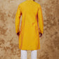 Bluesaanchi Men's Mirror Magic Yellow Kurta Set | Swadesiicart