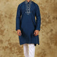 Bluesaanchi Men's Mirror Magic Berkeley Blue Kurta Set | Swadesiicart