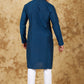 Bluesaanchi Men's Mirror Magic Berkeley Blue Kurta Set | Swadesiicart