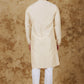Bluesaanchi Men's Sunshine Handwoven Embroidered Cosmic LatteKurta Set | Swadesiicart