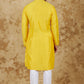 Bluesaanchi Men's Sunshine Handwoven Embroidered Maize YellowKurta Set | Swadesiicart