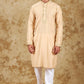 Bluesaanchi Men's Sunshine Handwoven Embroidered CornsilkKurta Set | Swadesiicart