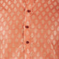 Bluesaanchi Men's Coral Banarasi Silk Kurta Set | Swadesiicart