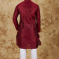 Bluesaanchi Men's Maroon Banarasi Silk Kurta Set | Swadesiicart