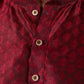 Bluesaanchi Men's Maroon Banarasi Silk Kurta Set | Swadesiicart