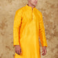 Bluesaanchi Men's Yellow Banarasi Silk Kurta Set | Swadesiicart