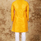 Bluesaanchi Men's Yellow Banarasi Silk Kurta Set | Swadesiicart