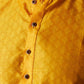 Bluesaanchi Men's Yellow Banarasi Silk Kurta Set | Swadesiicart
