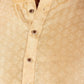 Bluesaanchi Men's Cream Banarasi Silk Kurta Set | Swadesiicart