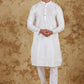 Bluesaanchi Men's White Banarasi Silk Kurta Set | Swadesiicart