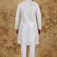 Bluesaanchi Men's White Banarasi Silk Kurta Set | Swadesiicart