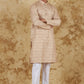 Bluesaanchi Men's Khaki Textured Kurta Set | Swadesiicart