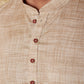 Bluesaanchi Men's Khaki Textured Kurta Set | Swadesiicart