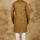 Bluesaanchi Men's Mustard Textured Kurta Set | Swadesiicart