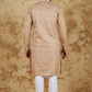 Bluesaanchi Men's Dark Cream Textured Kurta Set | Swadesiicart