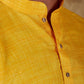 Bluesaanchi Men's Yellow Textured Kurta Set | Swadesiicart