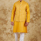 Bluesaanchi Men's Yellow Waistcoat Kurta Pajama Set | Swadesiicart
