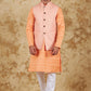 Bluesaanchi Men's Atomic Tangerine Waistcoat Kurta Pajama Set | Swadesiicart