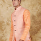 Bluesaanchi Men's Atomic Tangerine Waistcoat | Swadesiicart