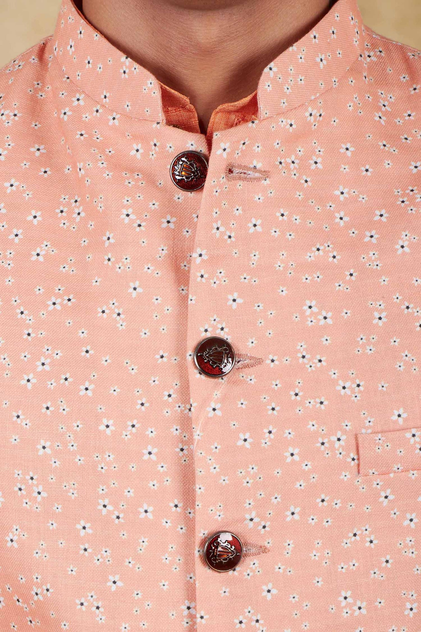 Bluesaanchi Men's Atomic Tangerine Waistcoat | Swadesiicart