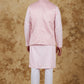 Bluesaanchi Men's Jacquard Misty Rose Waistcoat Kurta Pajama Set | Swadesiicart
