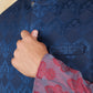 Bluesaanchi Men's Jacquard Rose Red With White Waistcoat Kurta Pajama Set | Swadesiicart