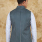 Bluesaanchi Men's Dark Slate Grey Waistcoat | Swadesiicart