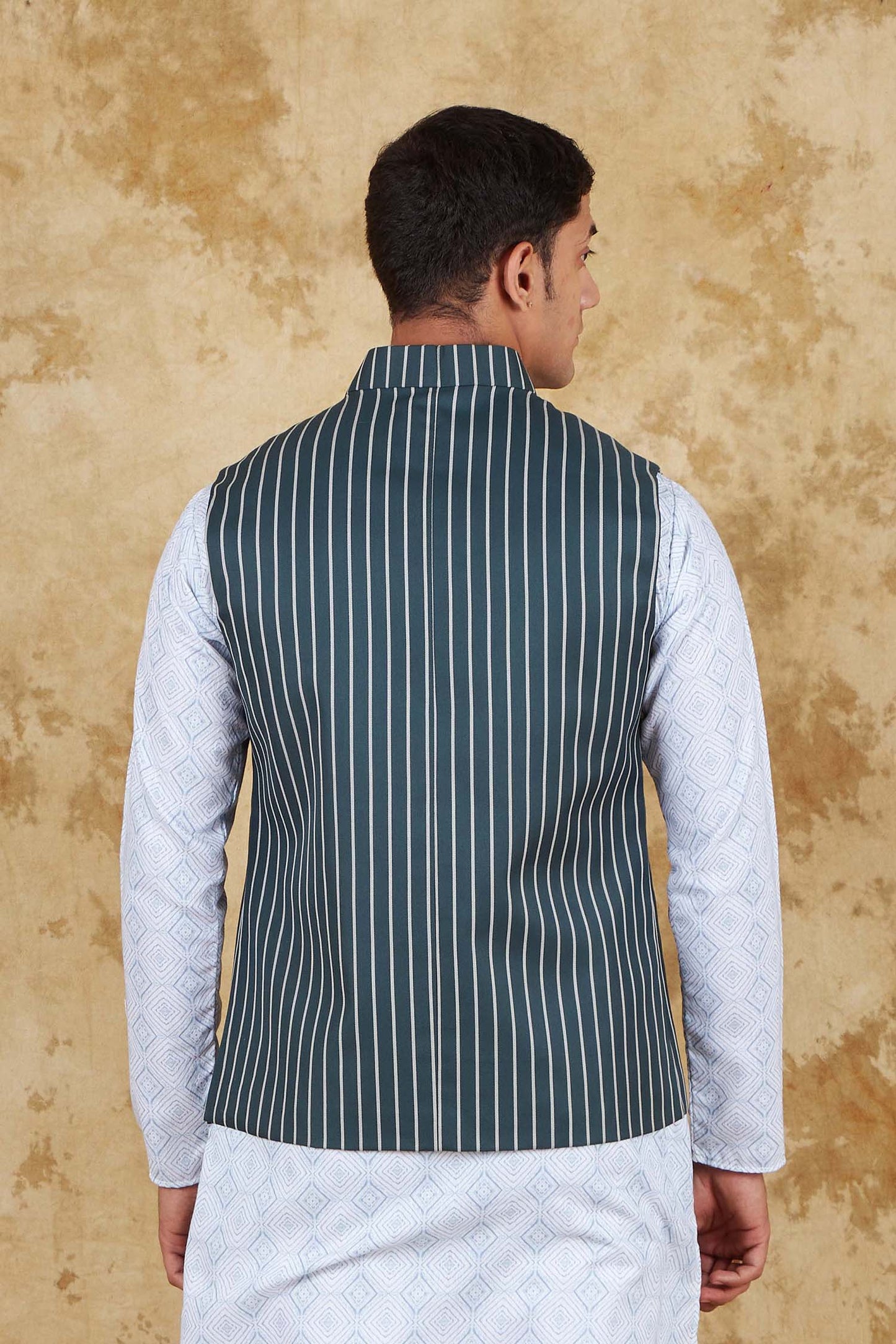 Bluesaanchi Men's Dark Slate Grey Waistcoat | Swadesiicart