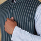 Bluesaanchi Men's Dark Slate Grey Waistcoat Kurta Pajama Set | Swadesiicart
