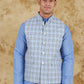 Bluesaanchi Men's Uranianblue Waistcoat | Swadesiicart