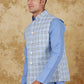 Bluesaanchi Men's Uranianblue Waistcoat | Swadesiicart