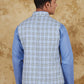 Bluesaanchi Men's Uranianblue Waistcoat | Swadesiicart
