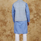 Bluesaanchi Men's Uranian Blue Waistcoat Kurta Pajama Set | Swadesiicart