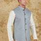 Bluesaanchi Men's Cream Waistcoat | Swadesiicart