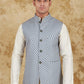 Bluesaanchi Men's Cream Waistcoat | Swadesiicart