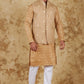 Bluesaanchi Men's Khaki Waistcoat Kurta Pajama Set | Swadesiicart