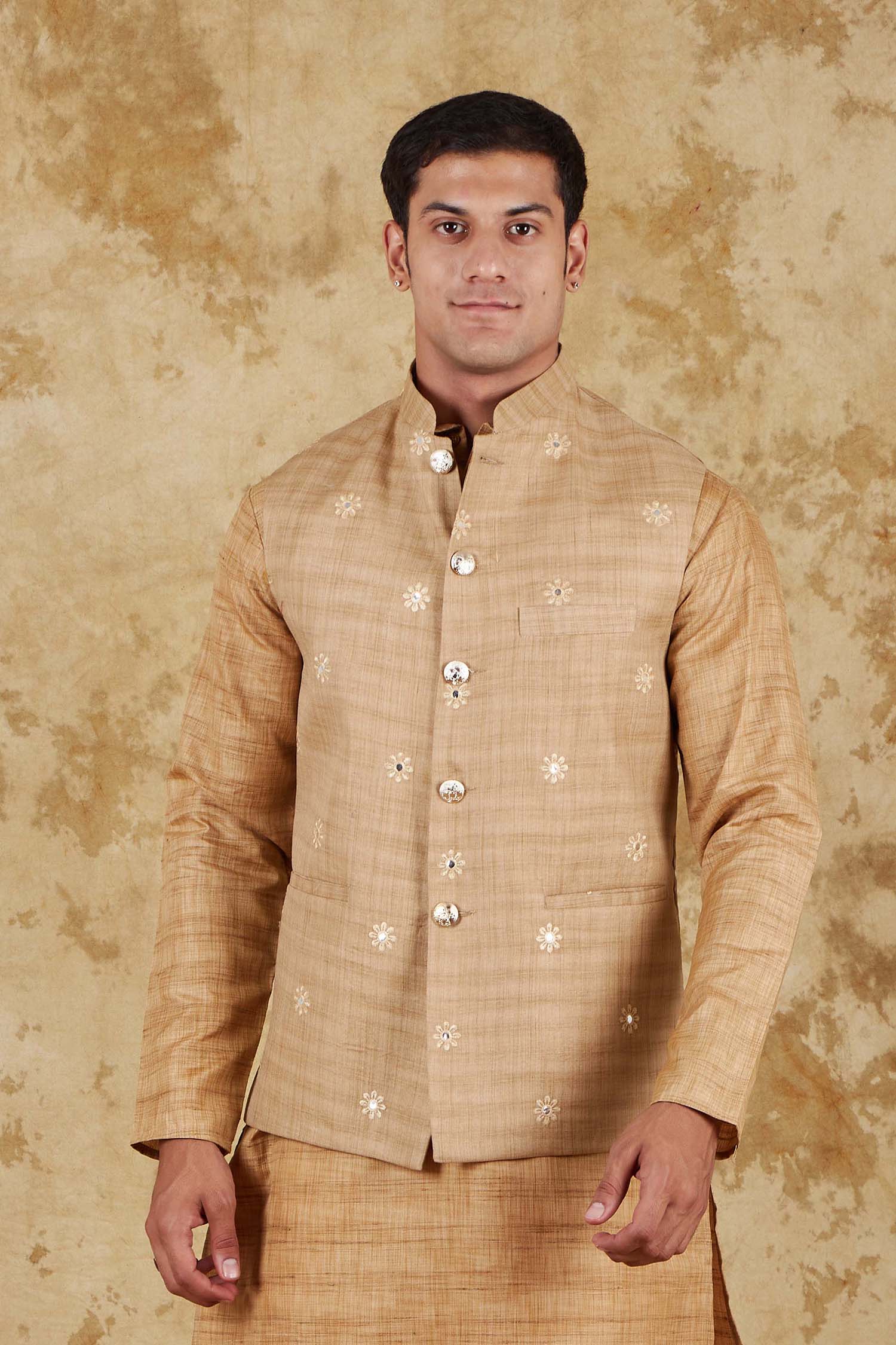Bluesaanchi Men's Khaki Waistcoat | Swadesiicart