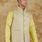 Bluesaanchi Men's Jacquard Citron Waistcoat | Swadesiicart