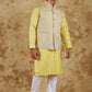 Bluesaanchi Men's Jacquard Citron Waistcoat Kurta Pajama Set | Swadesiicart