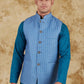 Bluesaanchi Men's Blue Waistcoat | Swadesiicart