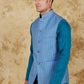 Bluesaanchi Men's Blue Waistcoat | Swadesiicart