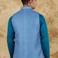 Bluesaanchi Men's Blue Waistcoat | Swadesiicart