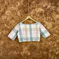 Neck Check Multi Color Coloured Cotton Ready to Wear Blouse - kapda Tailor | Swadesiicart