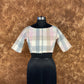 Neck Check Multi Color Coloured Cotton Ready to Wear Blouse - kapda Tailor | Swadesiicart