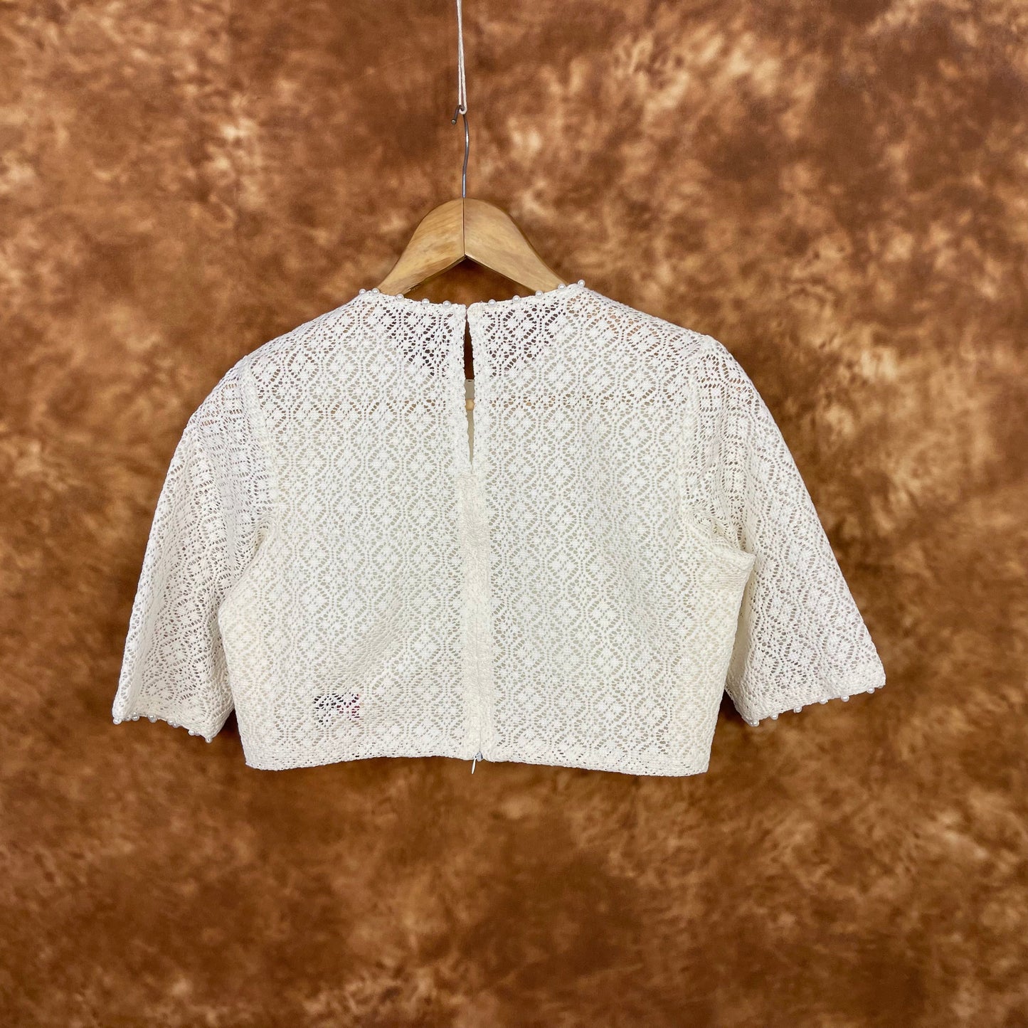 Radiant Glow Cream Coloured Cotton Less Ready to Wear Blouse - kapda Tailor | Swadesiicart