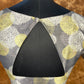 Multi Print Facade Ash Grey Coloured Silk Ready to Wear Blouse - kapda Tailor | Swadesiicart